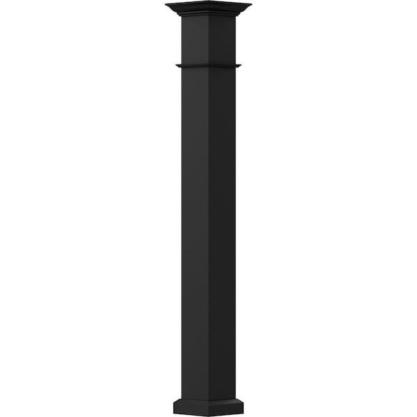 Ekena Millwork 8" x 8' Endura-Aluminum Wellington Style Column, Square Shaft For Post Wrap Installation Non-Tapered EA0808INPSDWEWE - main